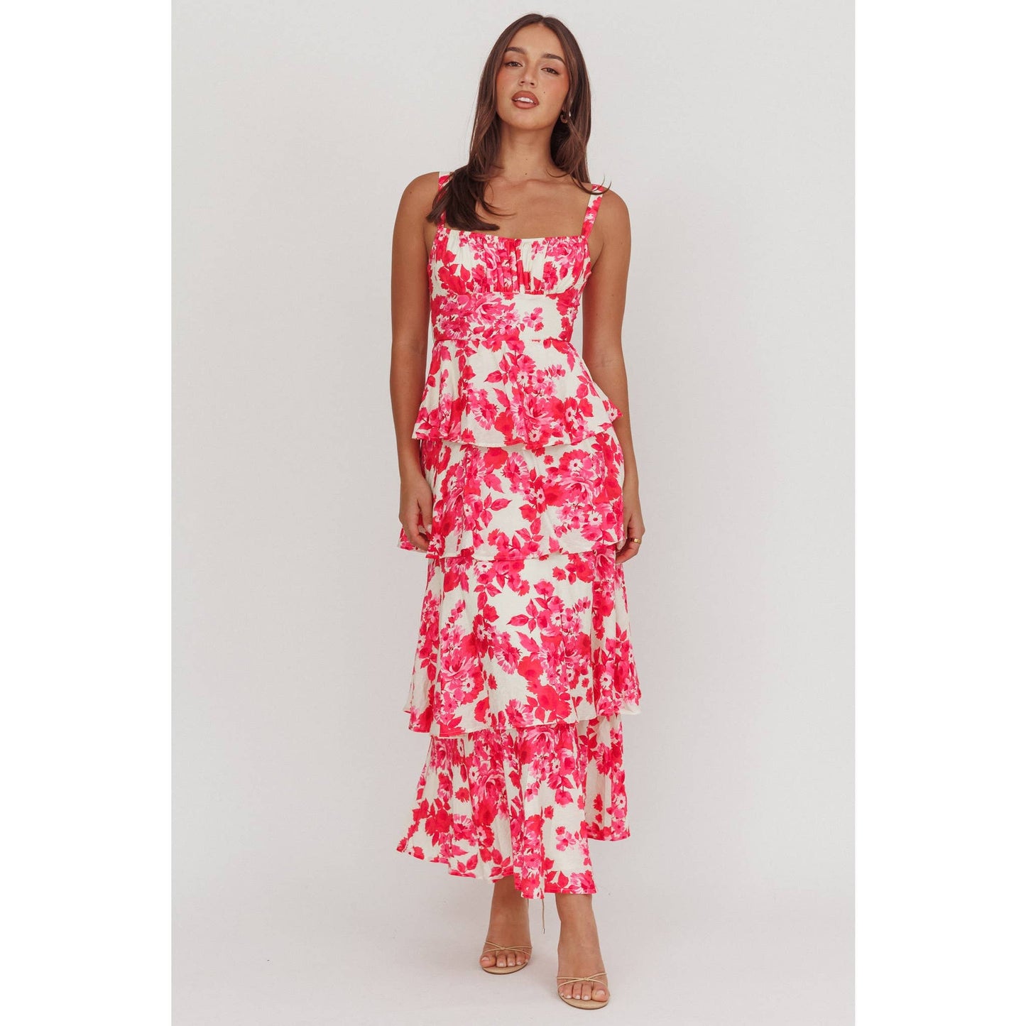 Ruffled Floral Dress