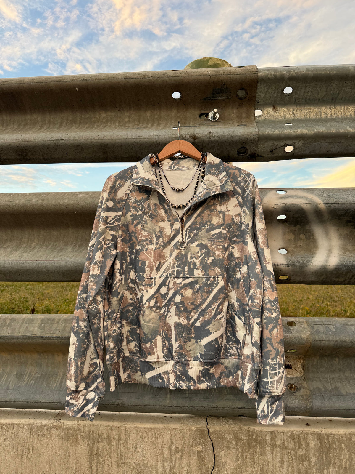 Camo Print Quarter Zip