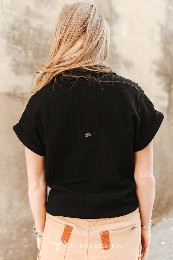 Black Saddle Top
