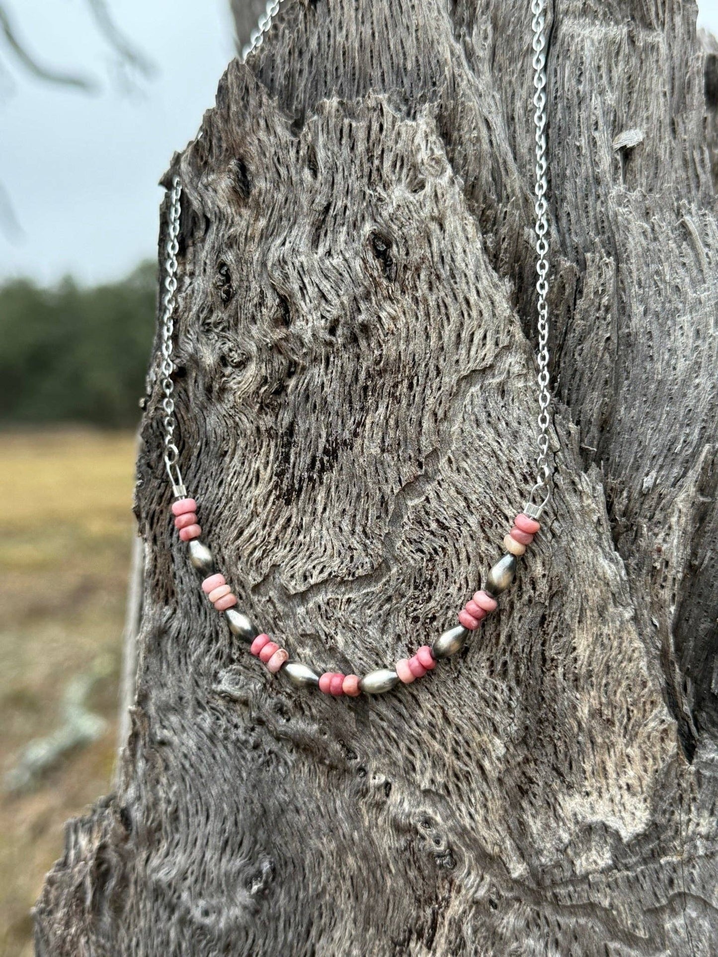 Pink Rhodonite Necklace