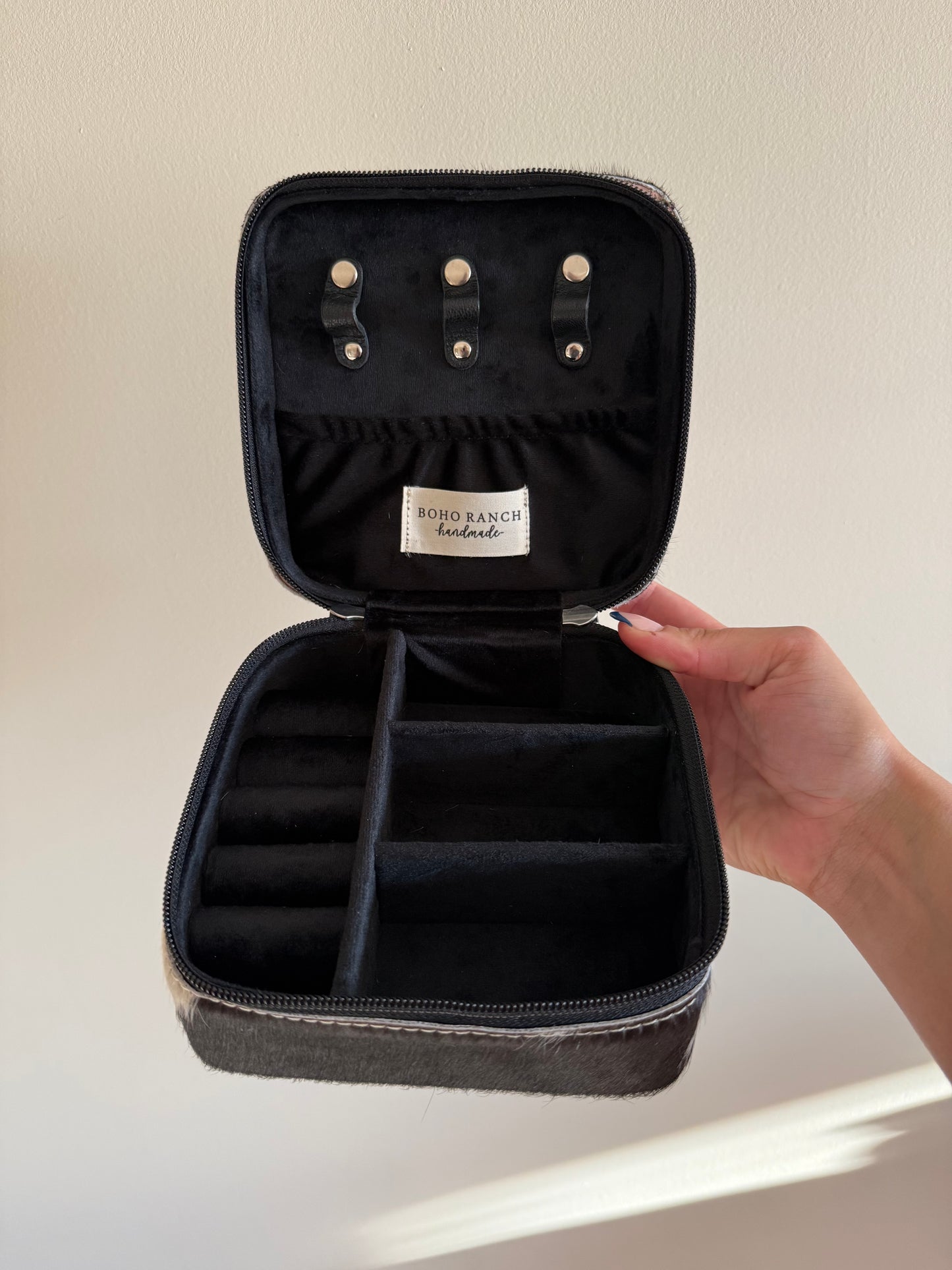 Black Tooled Top Jewelry Box