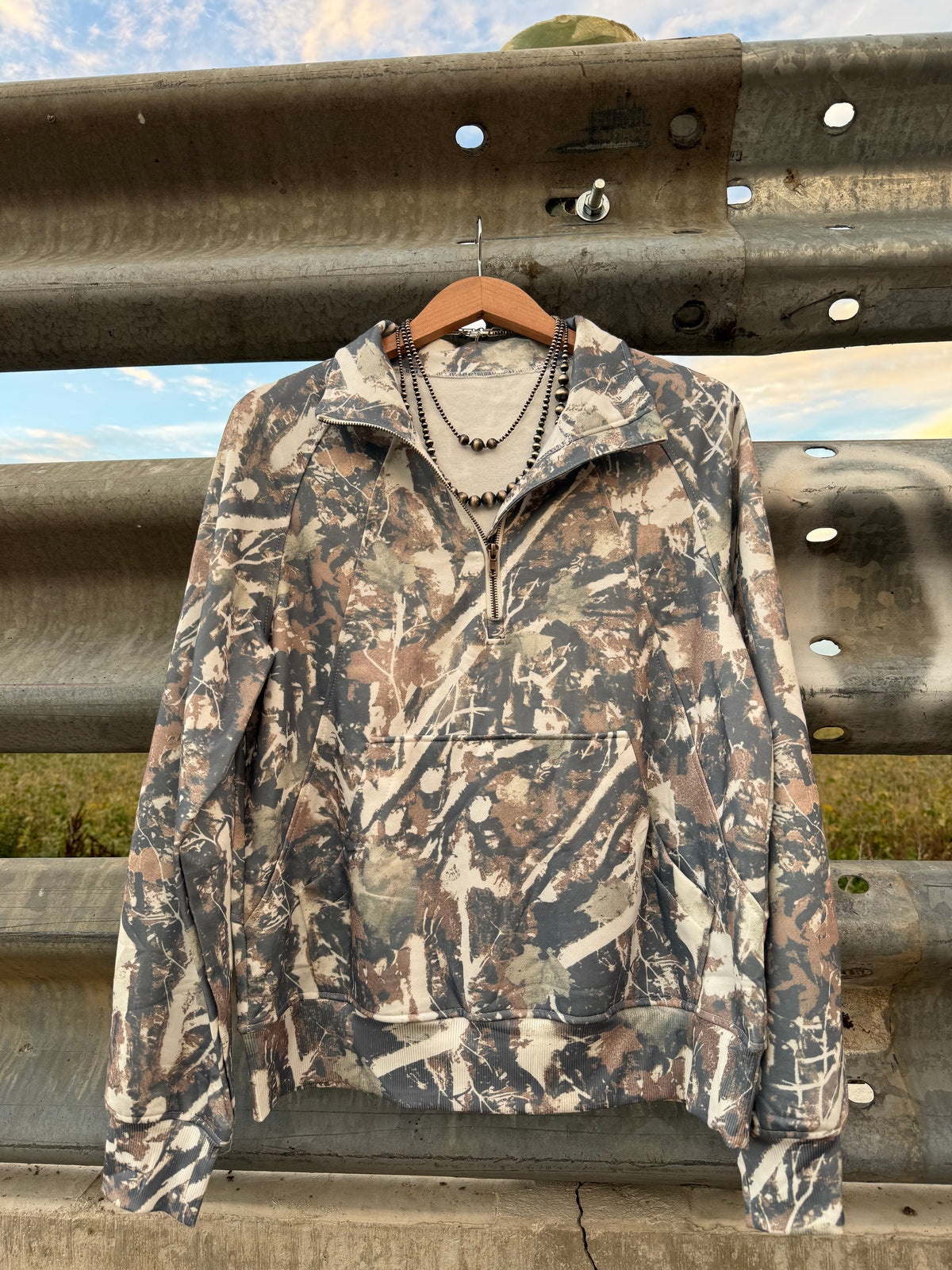 Camo Print Quarter Zip