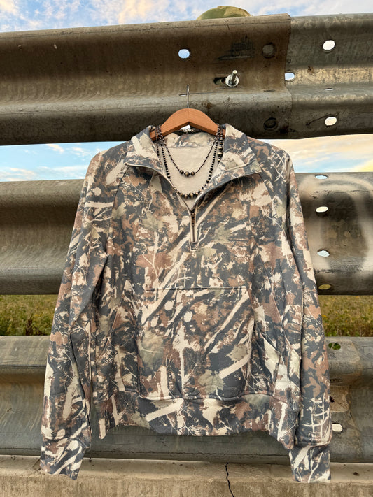 Camo Print Quarter Zip