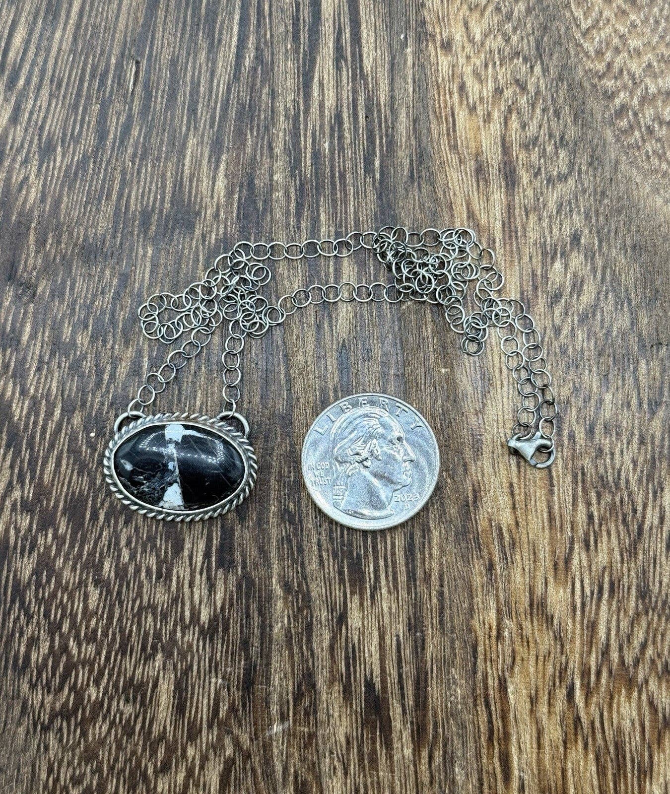 White Buffalo Bar Necklace