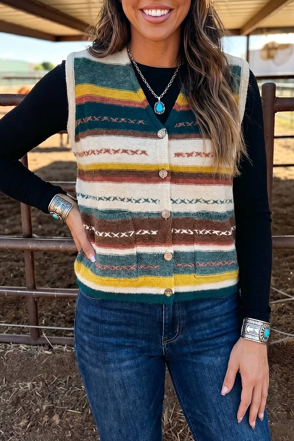 Stripe Sweater Vest