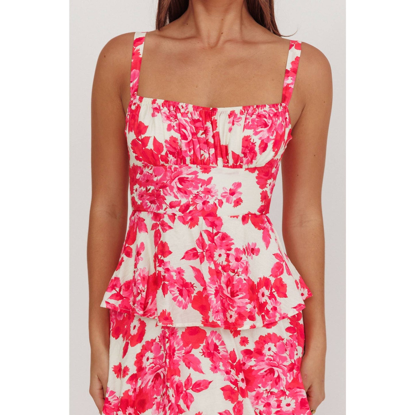 Ruffled Floral Dress