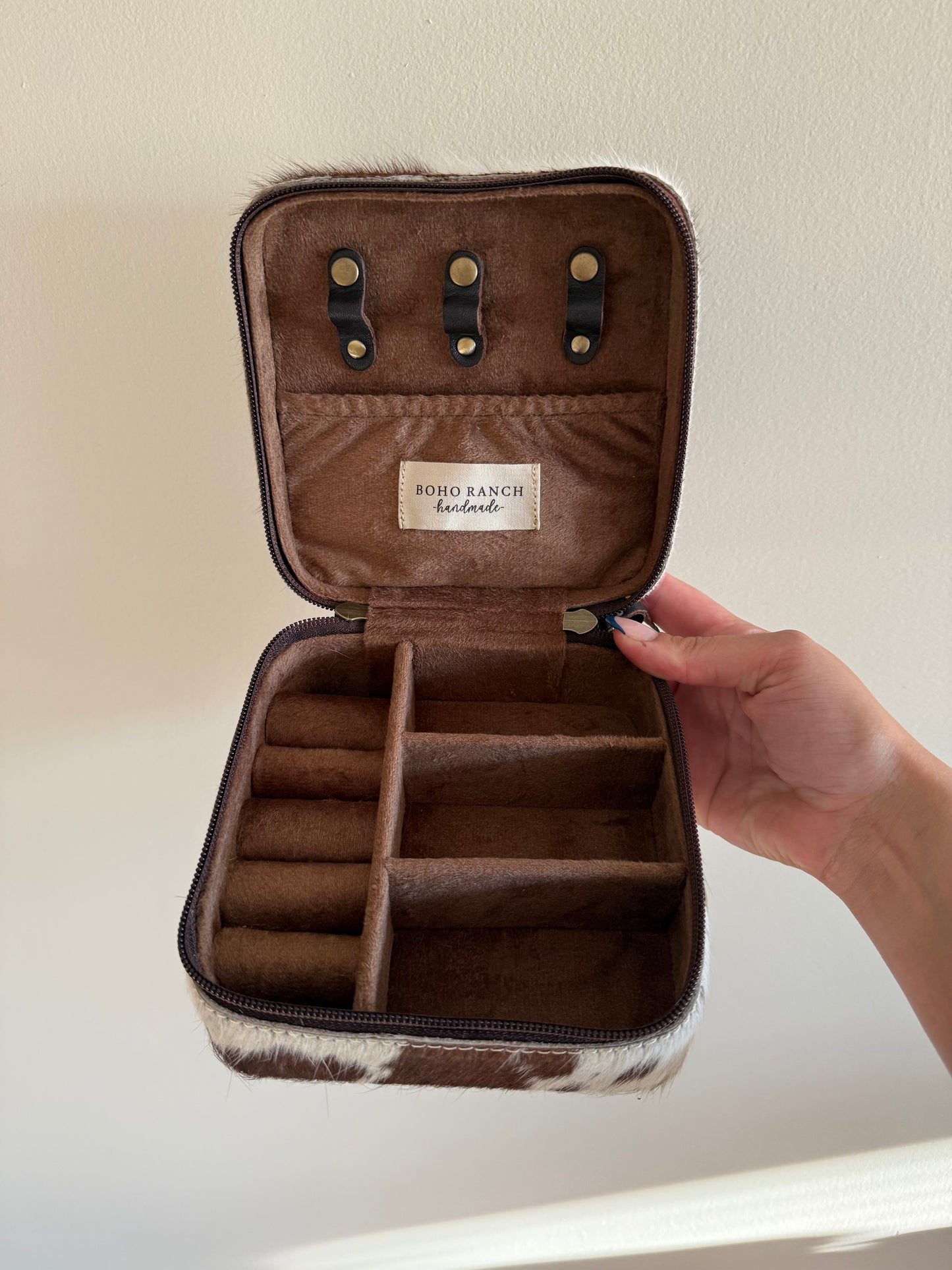 Brown Tooled Top Jewelry Box