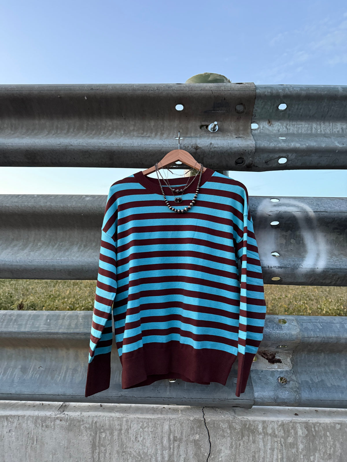 Stripe Crew Neck Sweater