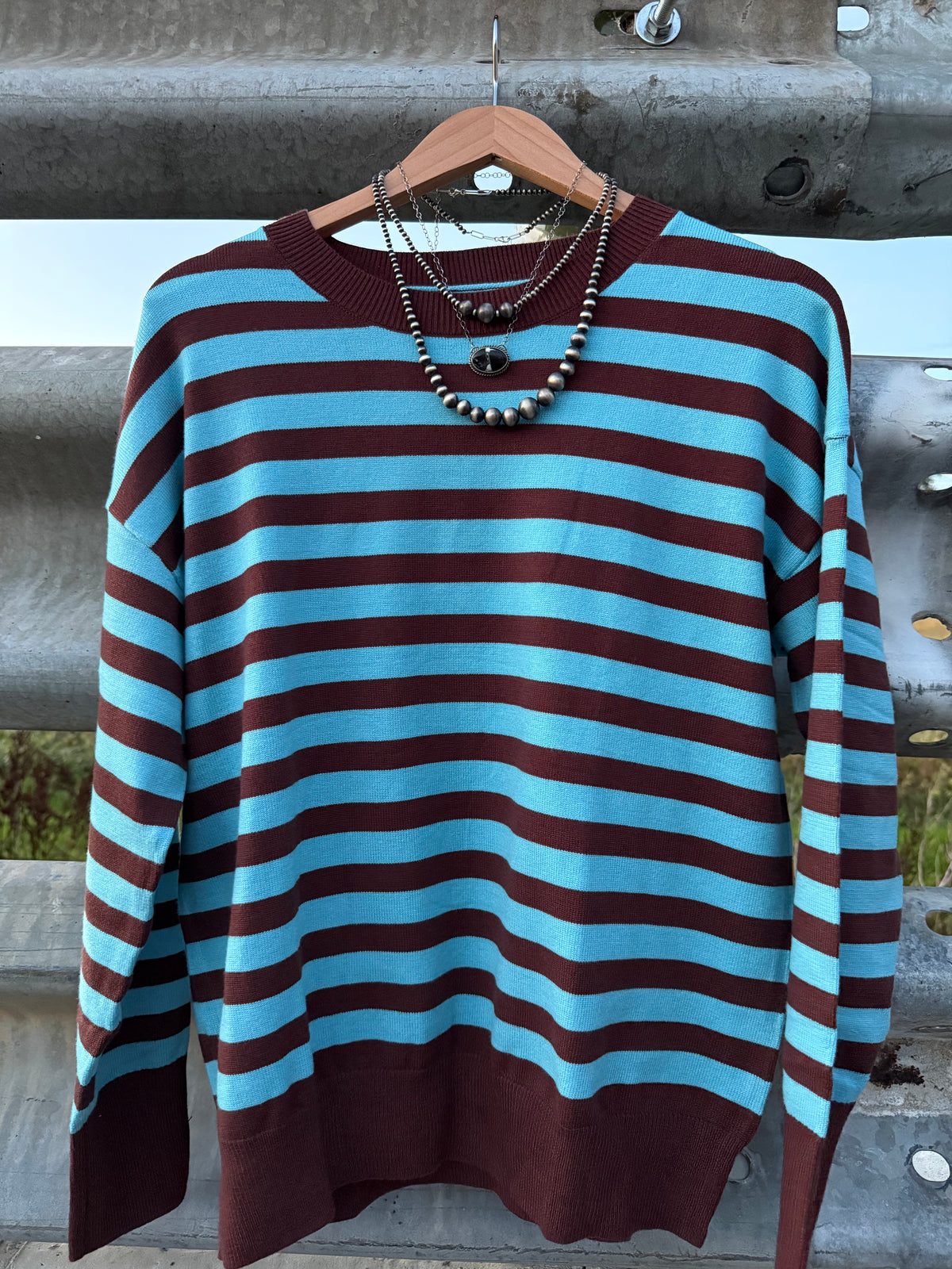 Stripe Crew Neck Sweater