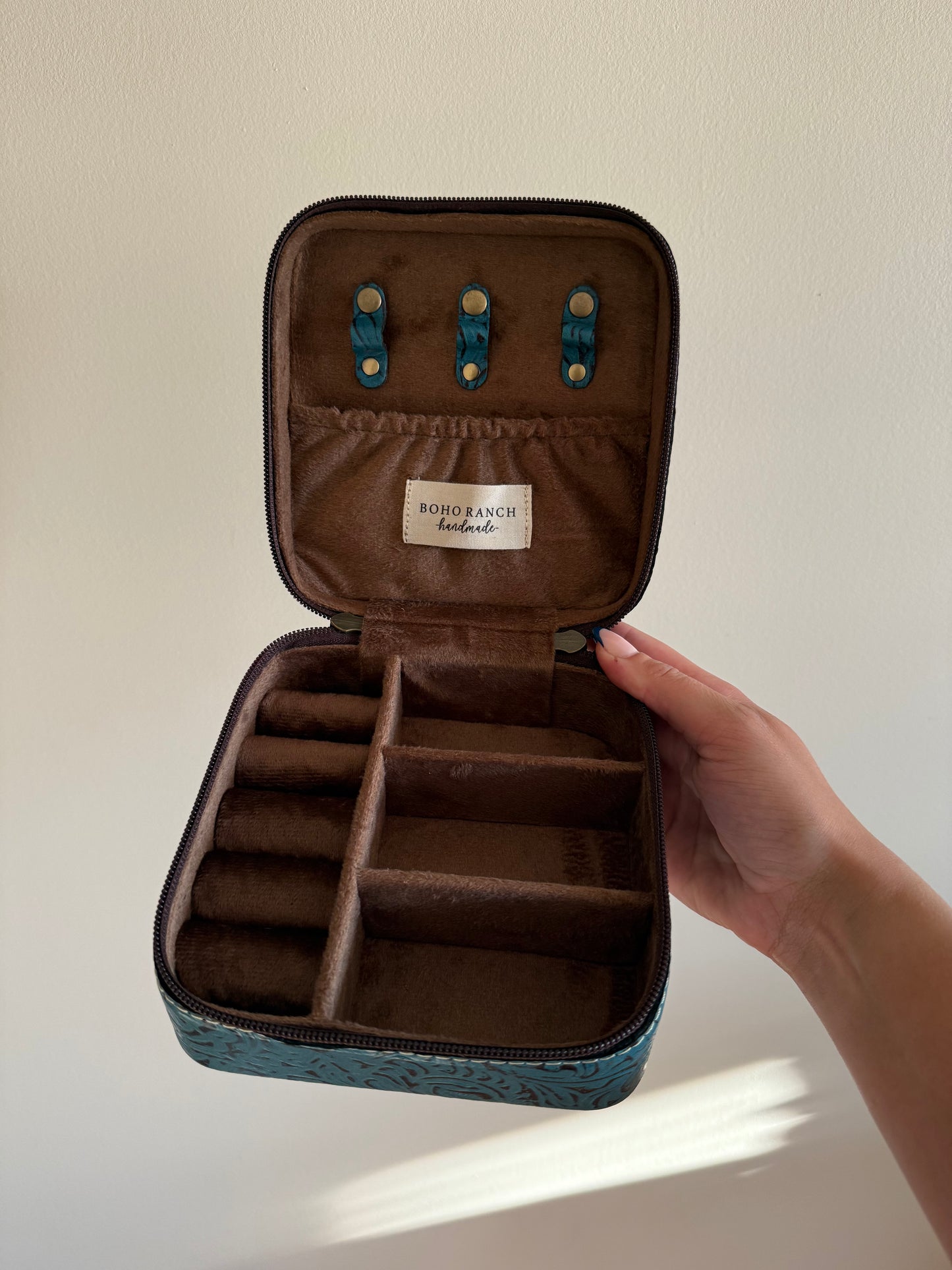 Turquoise Tooled Jewelry Box