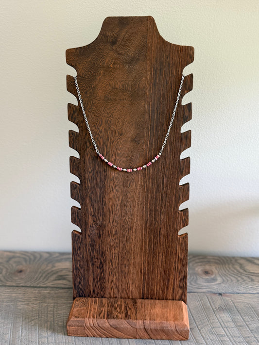 Pink Rhodonite Necklace