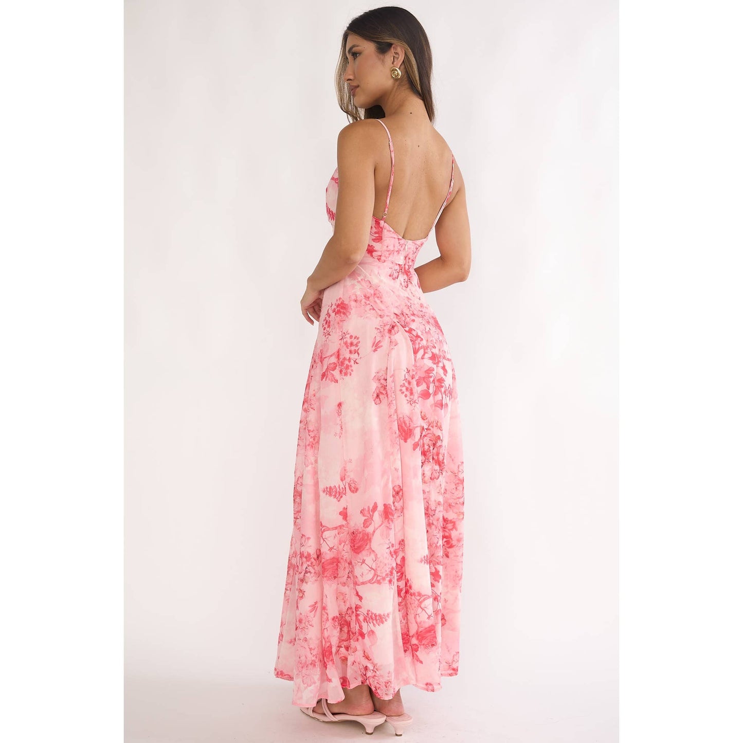Open Back Floral Dress