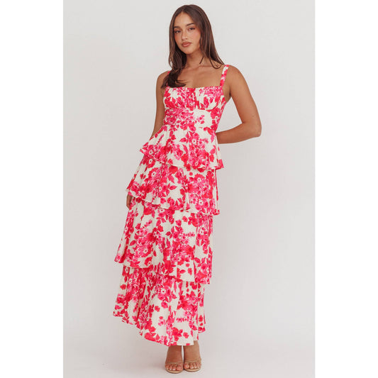 Ruffled Floral Dress